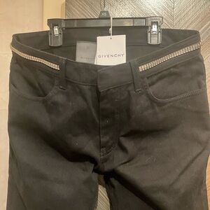 Givenchy Black Pants with Silver Accents